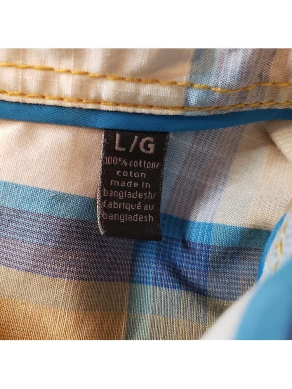 Just Keep Livin Men's Button Up Plaid Shirt - Picture 5 of 8